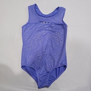 Cat and Jack purple leotard with shimmer animal print-Girls size Large